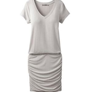 Prana Womens V-Neck T-Shirt Dress Shirred Pencil Skirt Size S